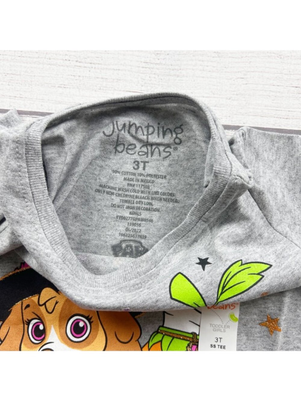 Jumping Beans Paw Patrol Girls Halloween Graphic Tee Trick-Or-Treat NWT 3T - Picture 2 of 3